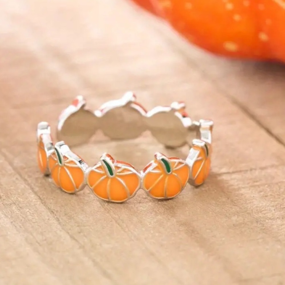 Adjustable Pumpkin Band Ring